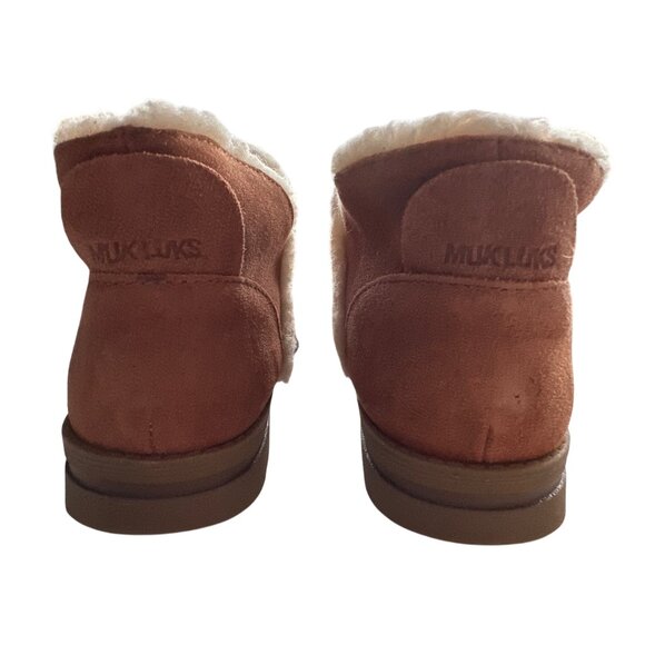 Muk Luks Ziggy Sunset Blvd. Booties Faux Fur Lined Suede Upper Tassels Size 9.5 - Picture 4 of 6
